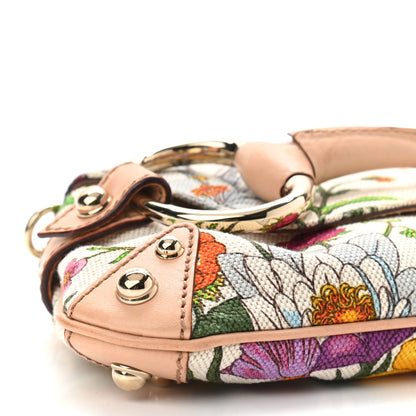 Gucci Canvas Flora Floral Horsebit Clutch 10 of 11