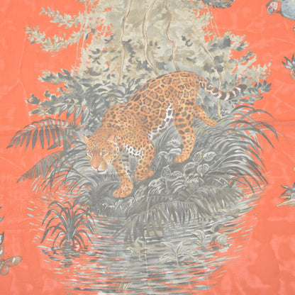 Hermes Silk Mousseline Equateur Shawl 140 Orange Vert De Gris Caramel 5 of 8