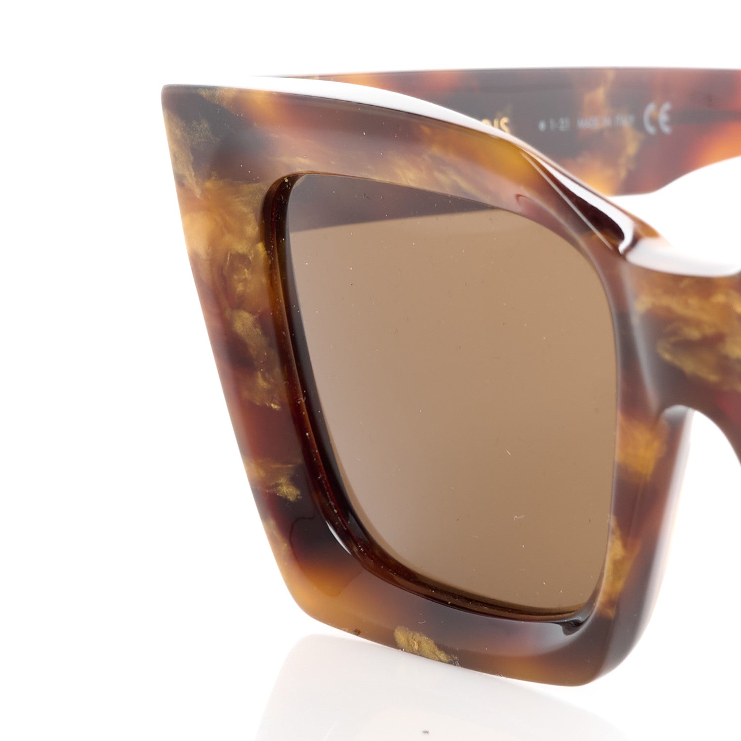 Celine Acetate Square Sunglasses CL40130I Havana 8 of 9
