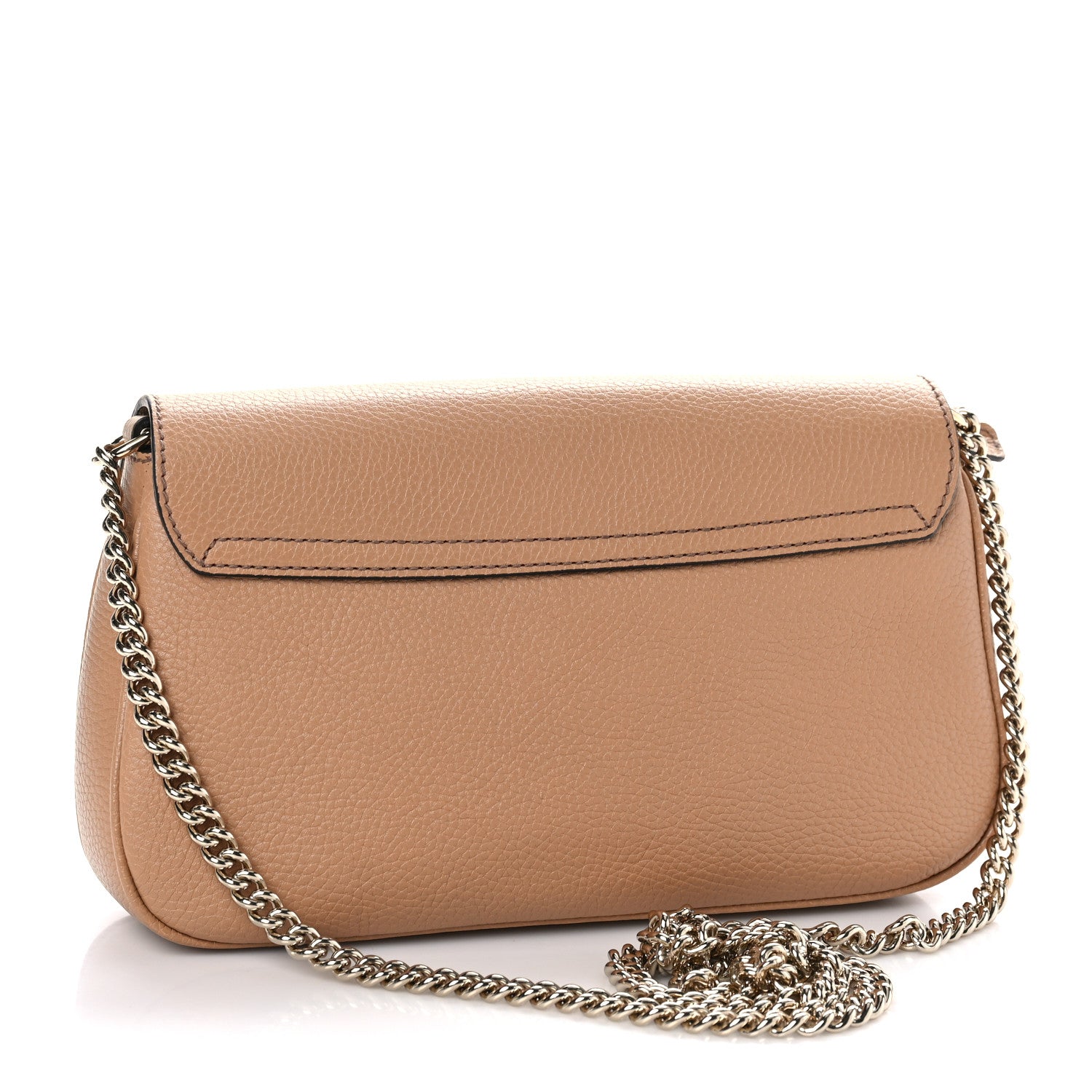 Gucci Pebbled Calfskin Medium Soho Flap Crossbody Camelia 3 of 9