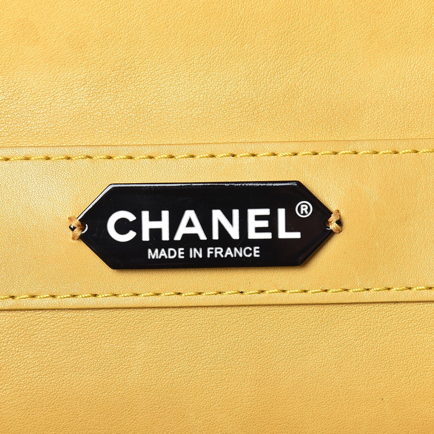 Chanel Calfskin Stitched Urban Luxury Top Handle Bag Yellow 6 of 20