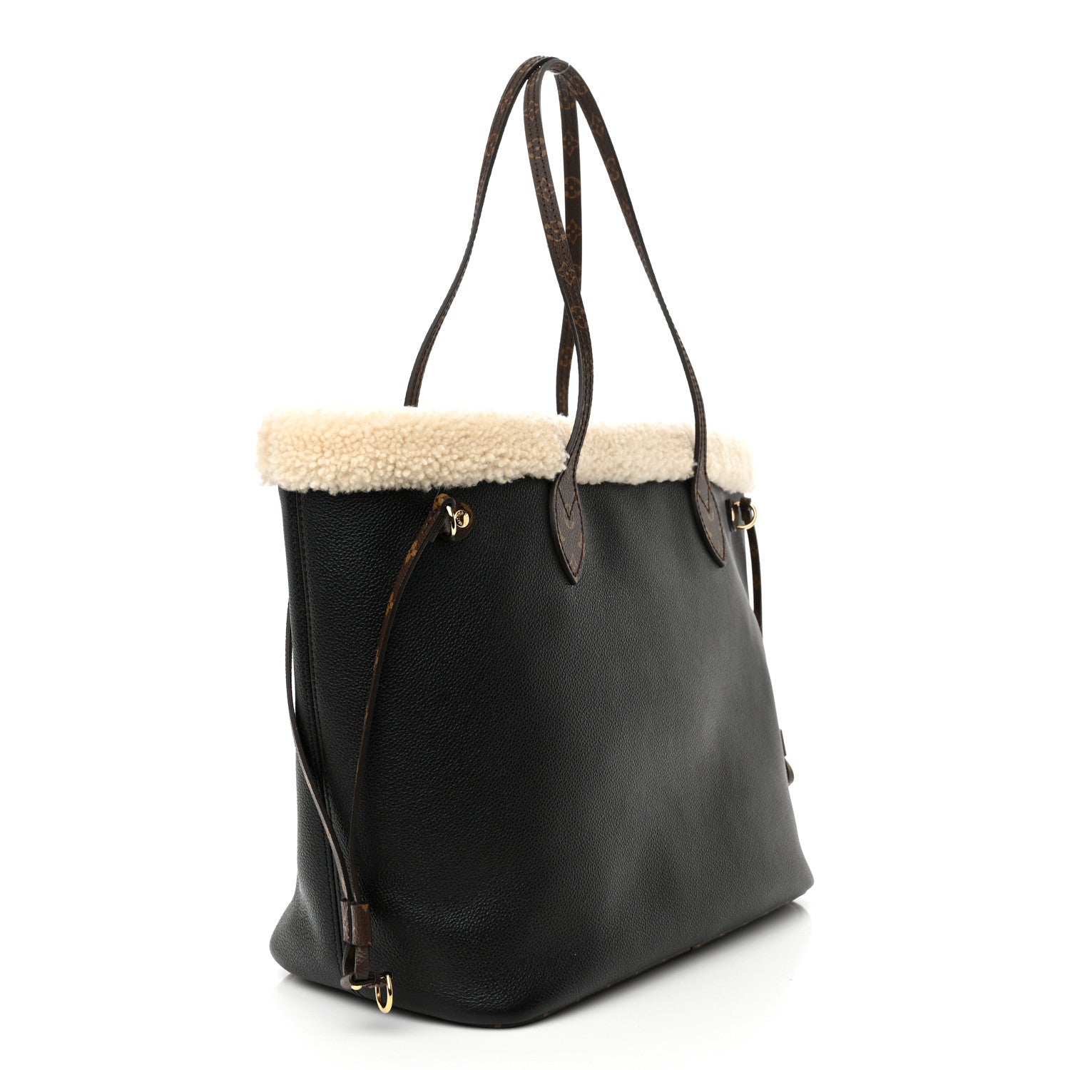 Louis Vuitton Calfskin Monogram Teddy Neverfull MM Black 3 of 10