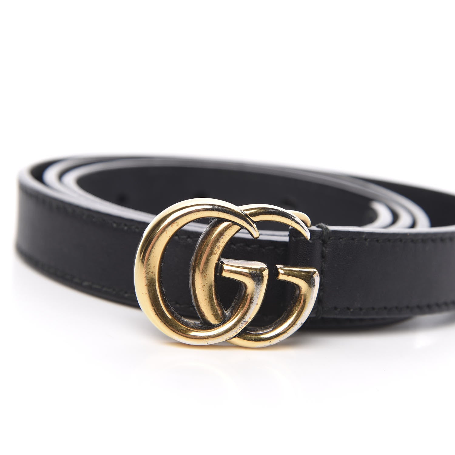 Gucci Calfskin Double G 20mm Belt 85 34 Black 6 of 6