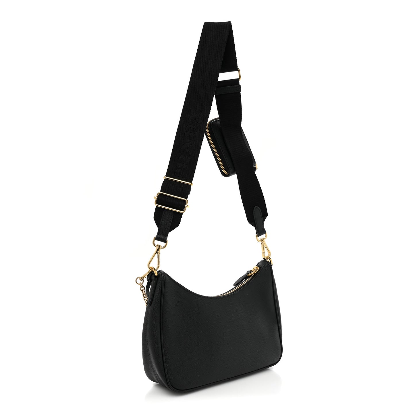 Saffiano Lux Re-Edition 2005 Shoulder Bag Black