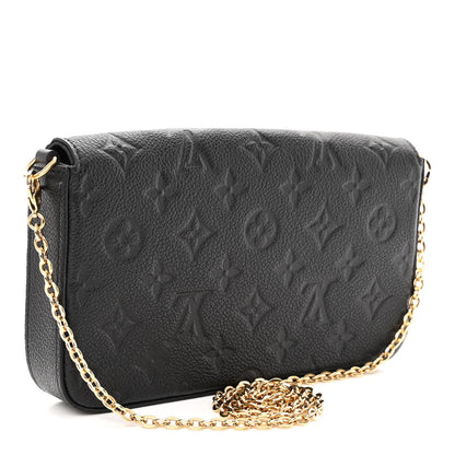 Louis Vuitton Empreinte Pochette Felicie Chain Wallet Black 4 of 9