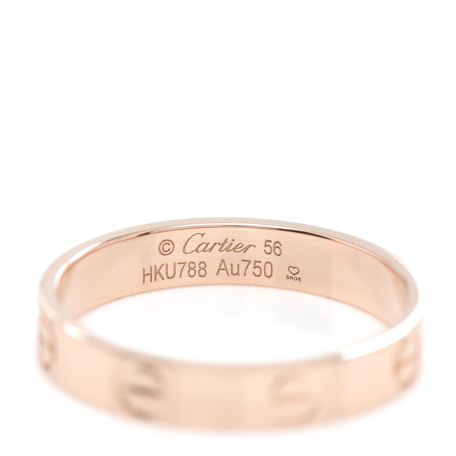 Cartier 18K Pink Gold 3.5mm LOVE Wedding Band Ring 56 7.75 4 of 4