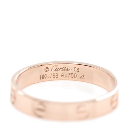 Cartier 18K Pink Gold 3.5mm LOVE Wedding Band Ring 56 7.75 4 of 4