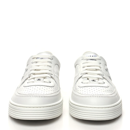 Chanel Calfskin CC Womens Sneakers 39.5 White 2 of 8