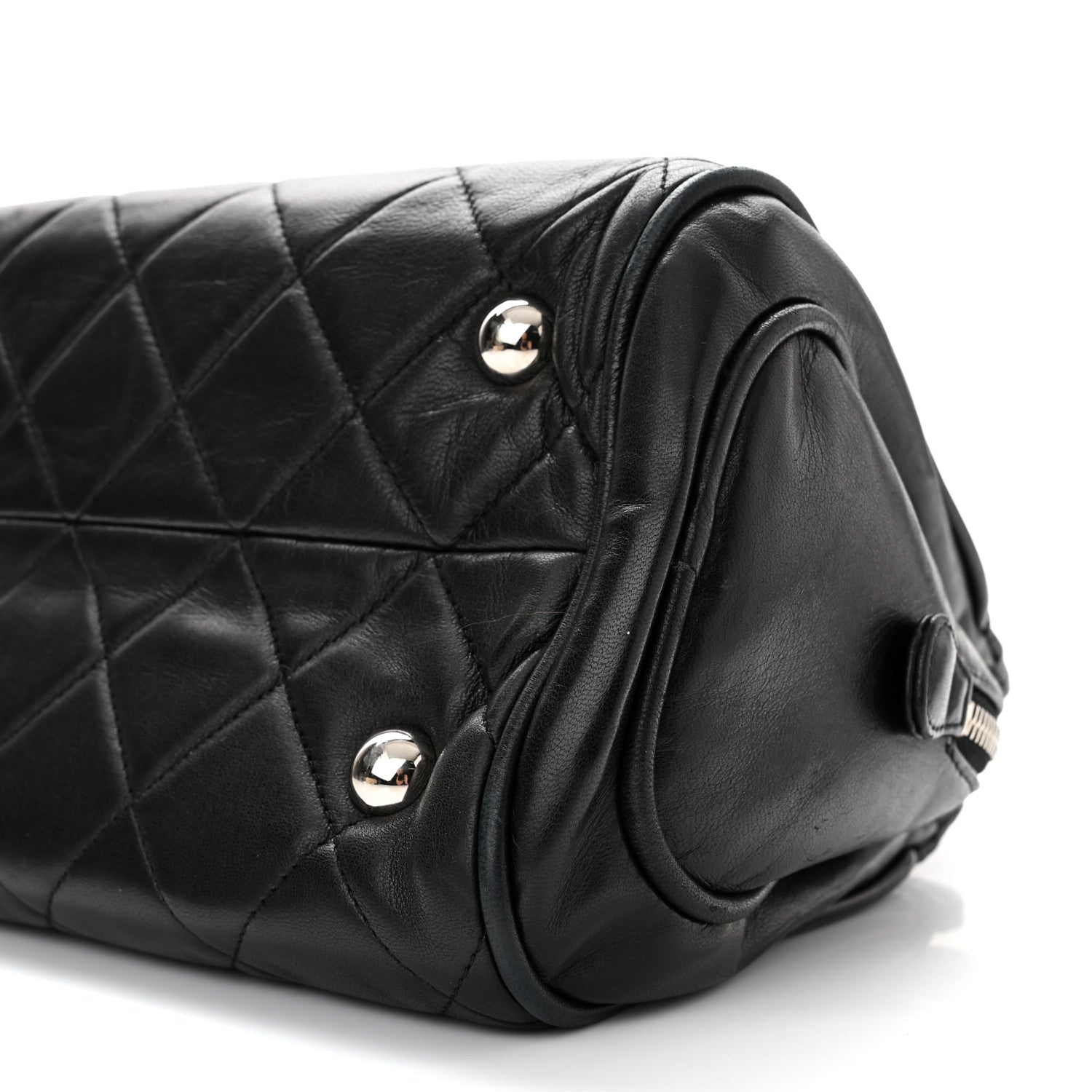 Chanel Lambskin Quilted Shopping Tote Black 10 of 10
