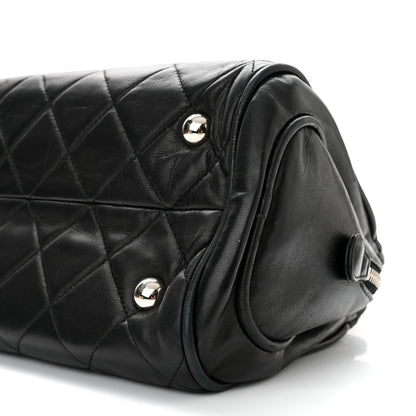 Chanel Lambskin Quilted Shopping Tote Black 10 of 10