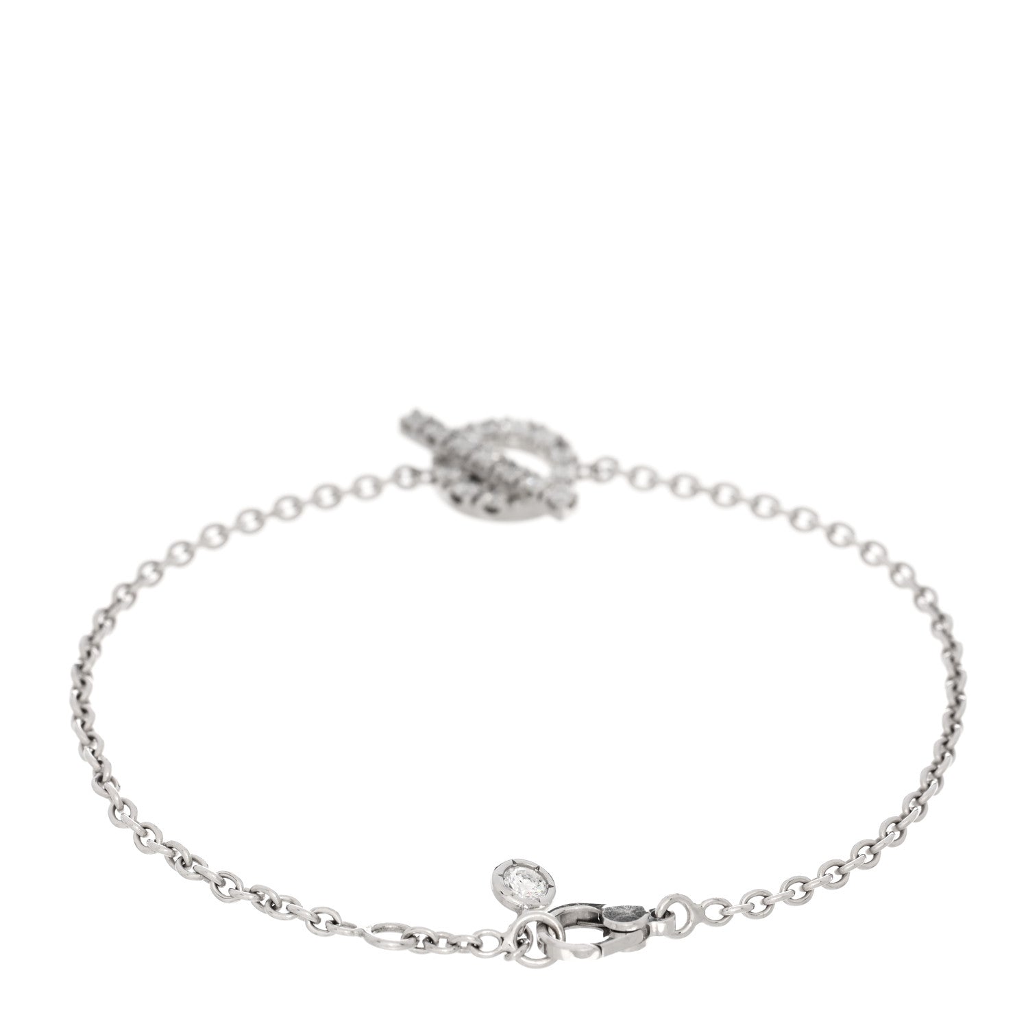 Hermes 18K White Gold Diamond Finesse Bracelet ST 2 of 4