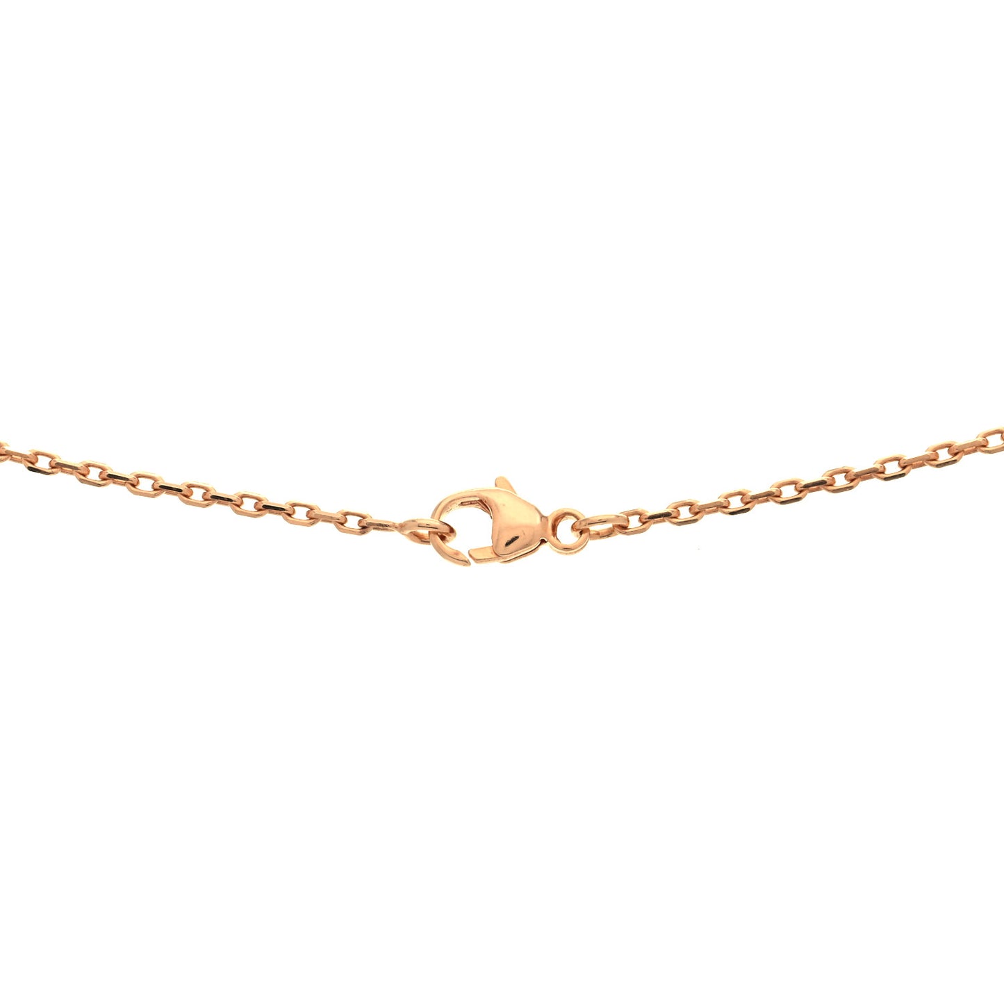 Lacquered Rose Gold Mini Pop H Pendant Necklace Black