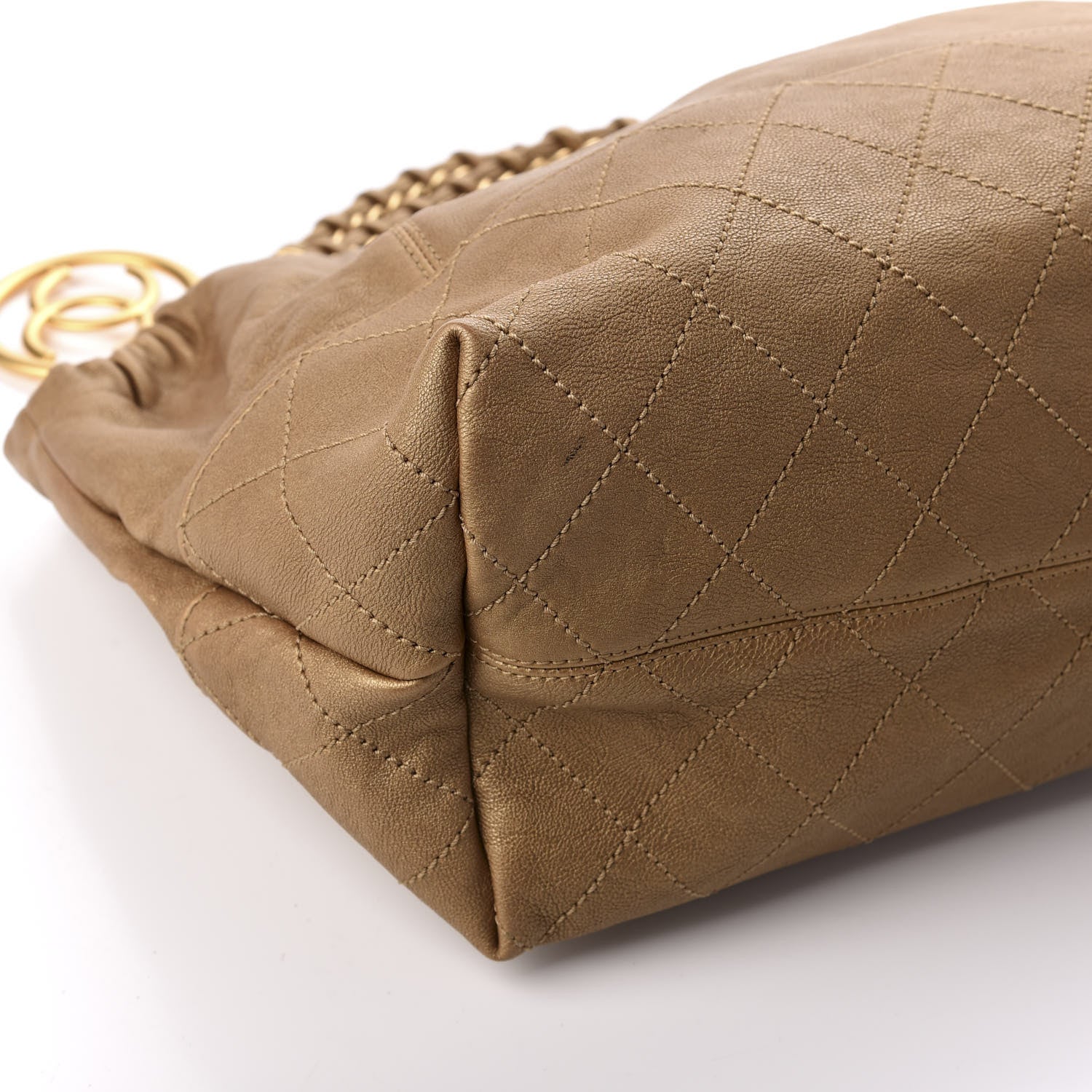 Chanel Metallic Calfskin Baby Coco Cabas Gold 9 of 11