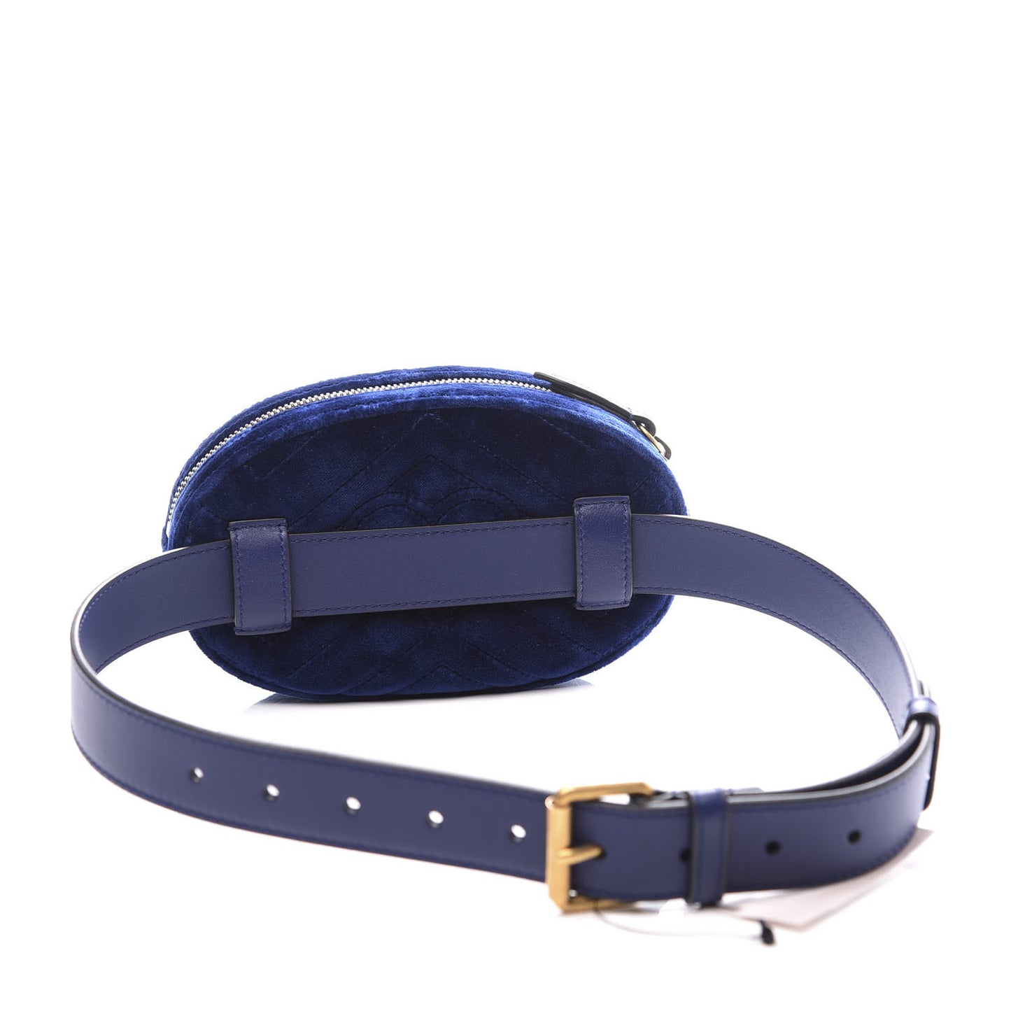 Velvet Matelasse GG Marmont Belt Bag 75 30 Cobalt Blue