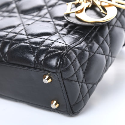Christian Dior Lambskin Cannage Mini Lady Dior Black 10 of 24