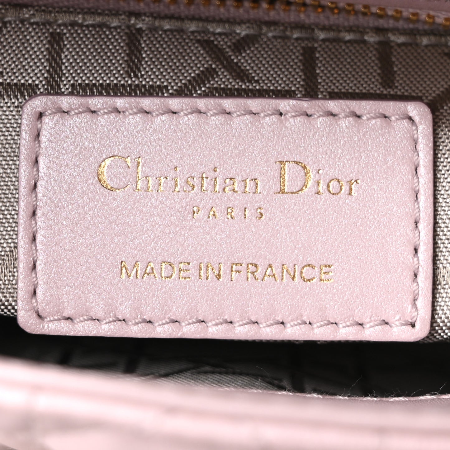 Metallic Lambskin Cannage Mini Lady Dior Lotus