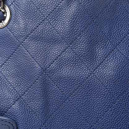 Chanel Grained Calfskin CC Pocket Tote Navy Blue 17 of 18