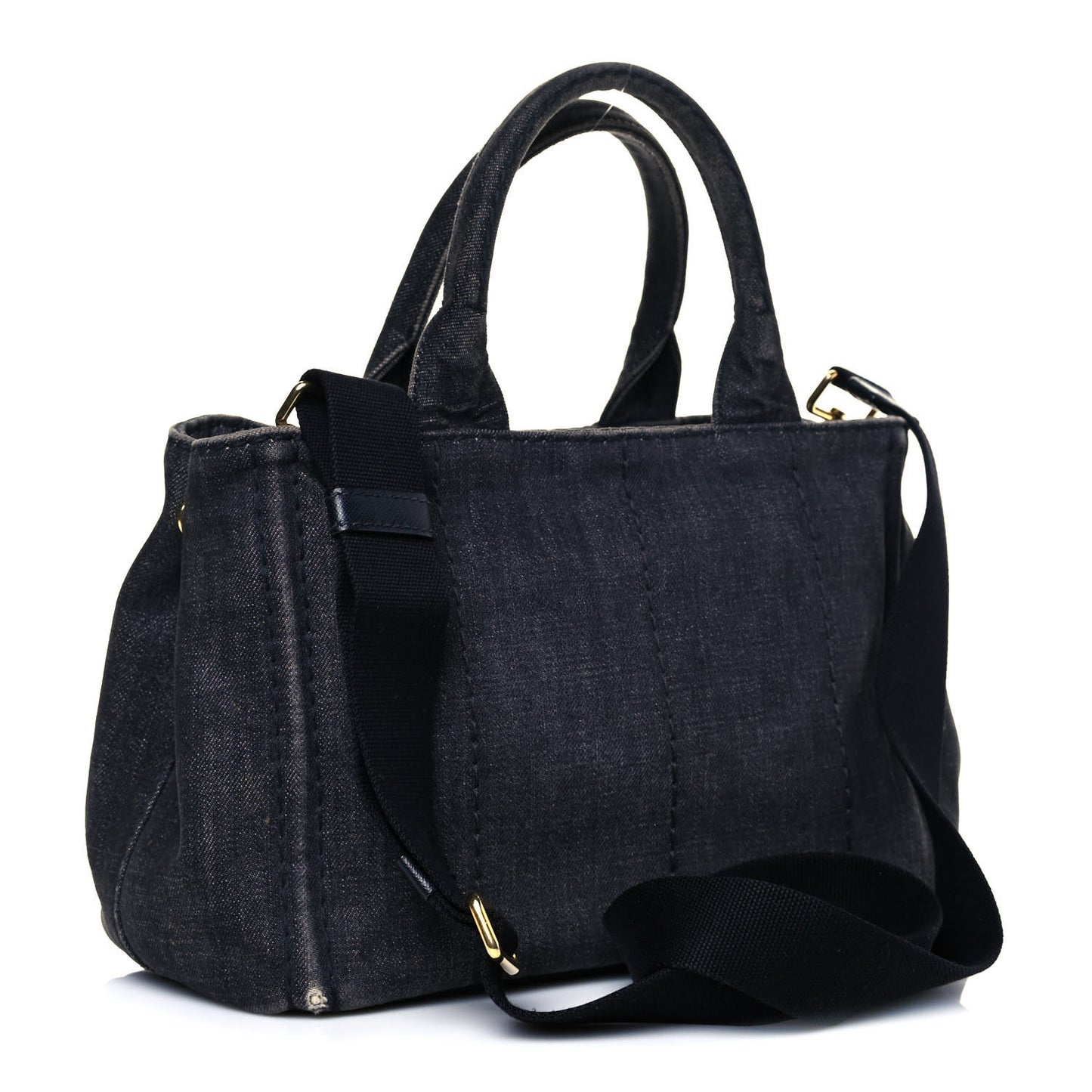 Denim Small Logo Tote Black
