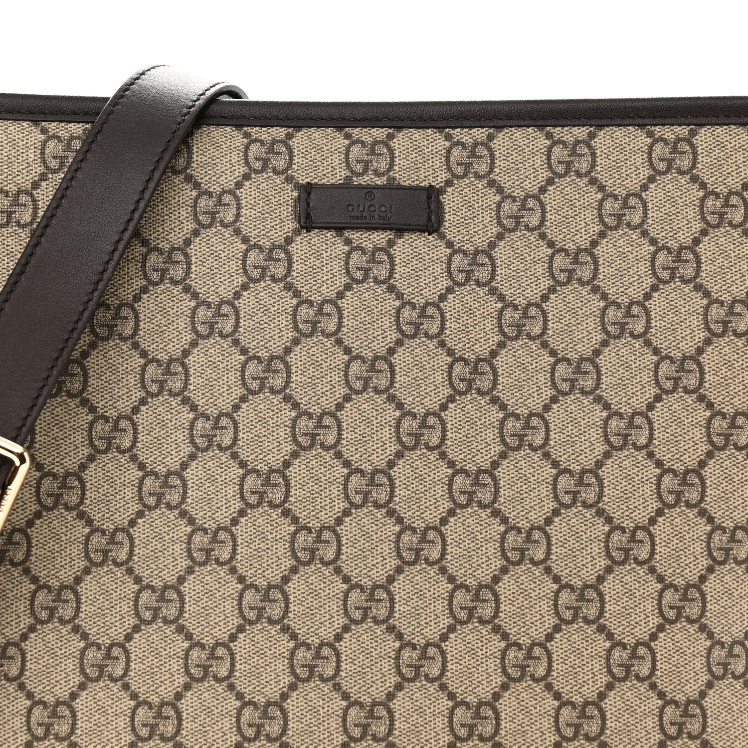Gucci GG Plus Monogram Medium Flat Messenger Bag Dark Brown 8 of 11