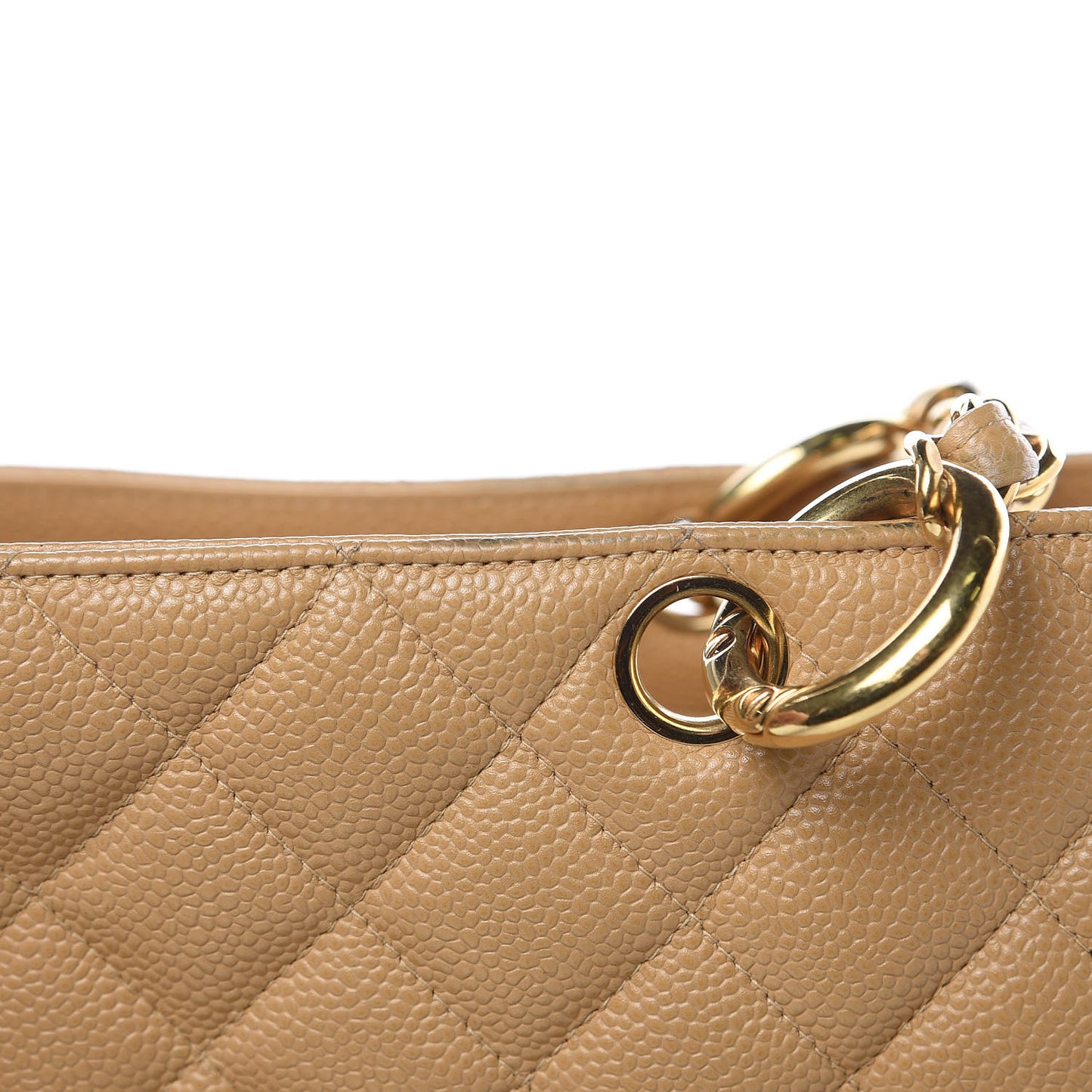 Caviar Quilted Petit Timeless Tote PTT Beige
