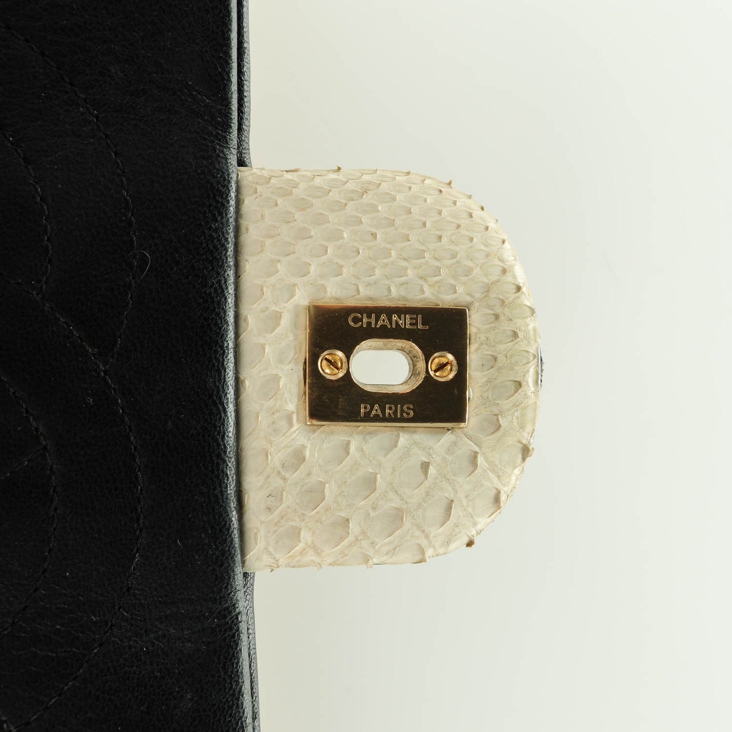 Python Tri-Color Medium Graphic Flap Beige