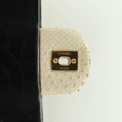Chanel Python Tri-Color Medium Graphic Flap Beige 7 of 9