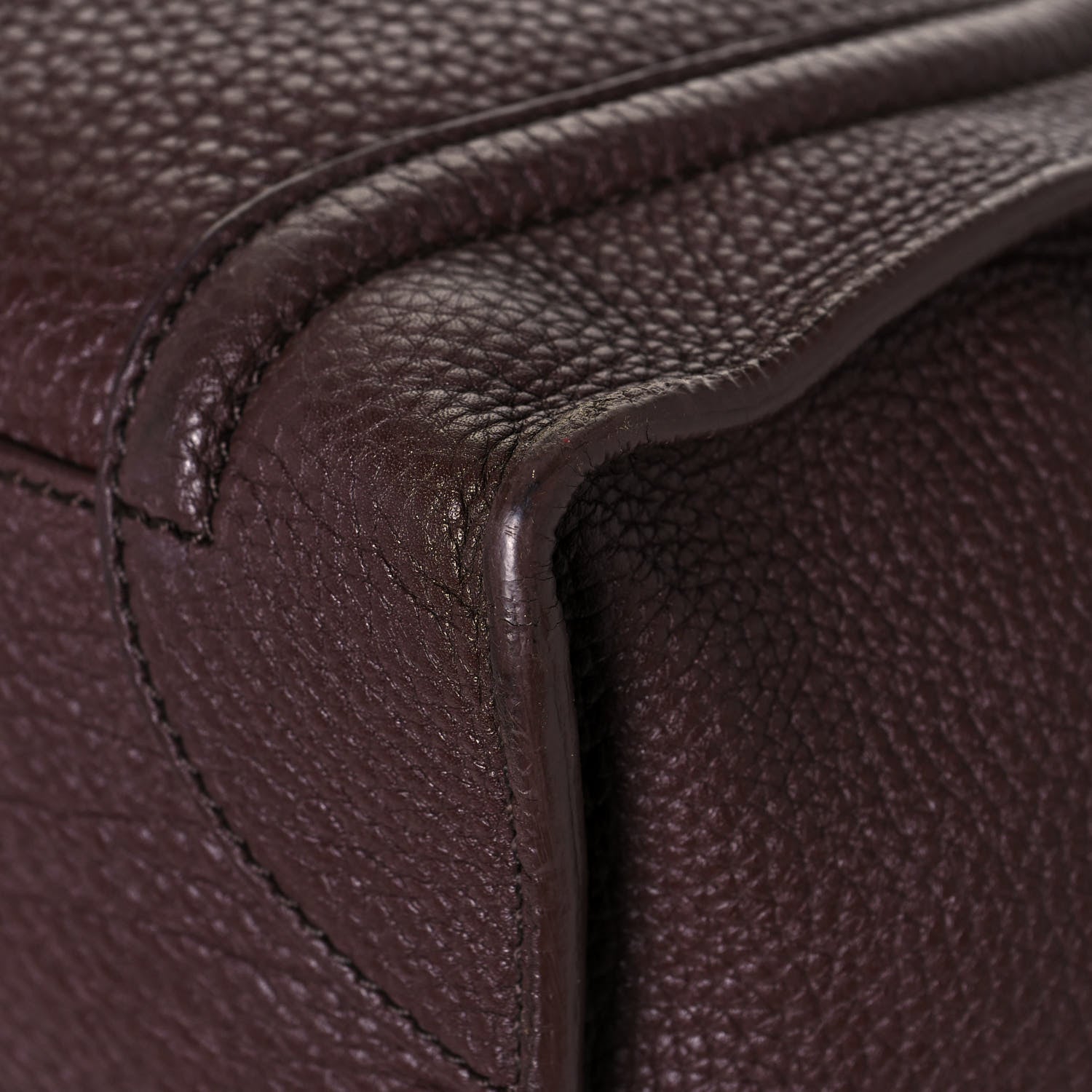 Celine Pebbled Calfskin Mini Luggage Chocolate 11 of 13