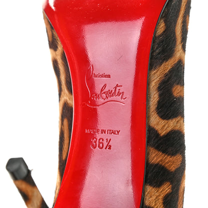 Christian Louboutin Pony Hair Jaguar Print Pigalle 85 Pumps 36.5 Brown 11 of 12