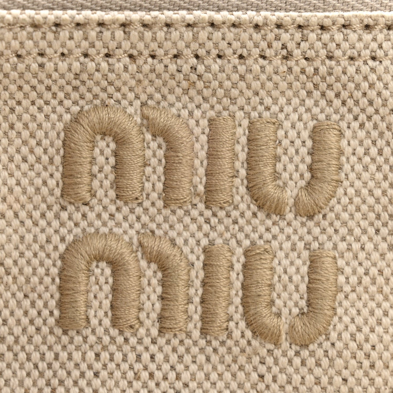 Miu Miu Fabric Crochet Wander Hobo Beige Khaki 7 of 12
