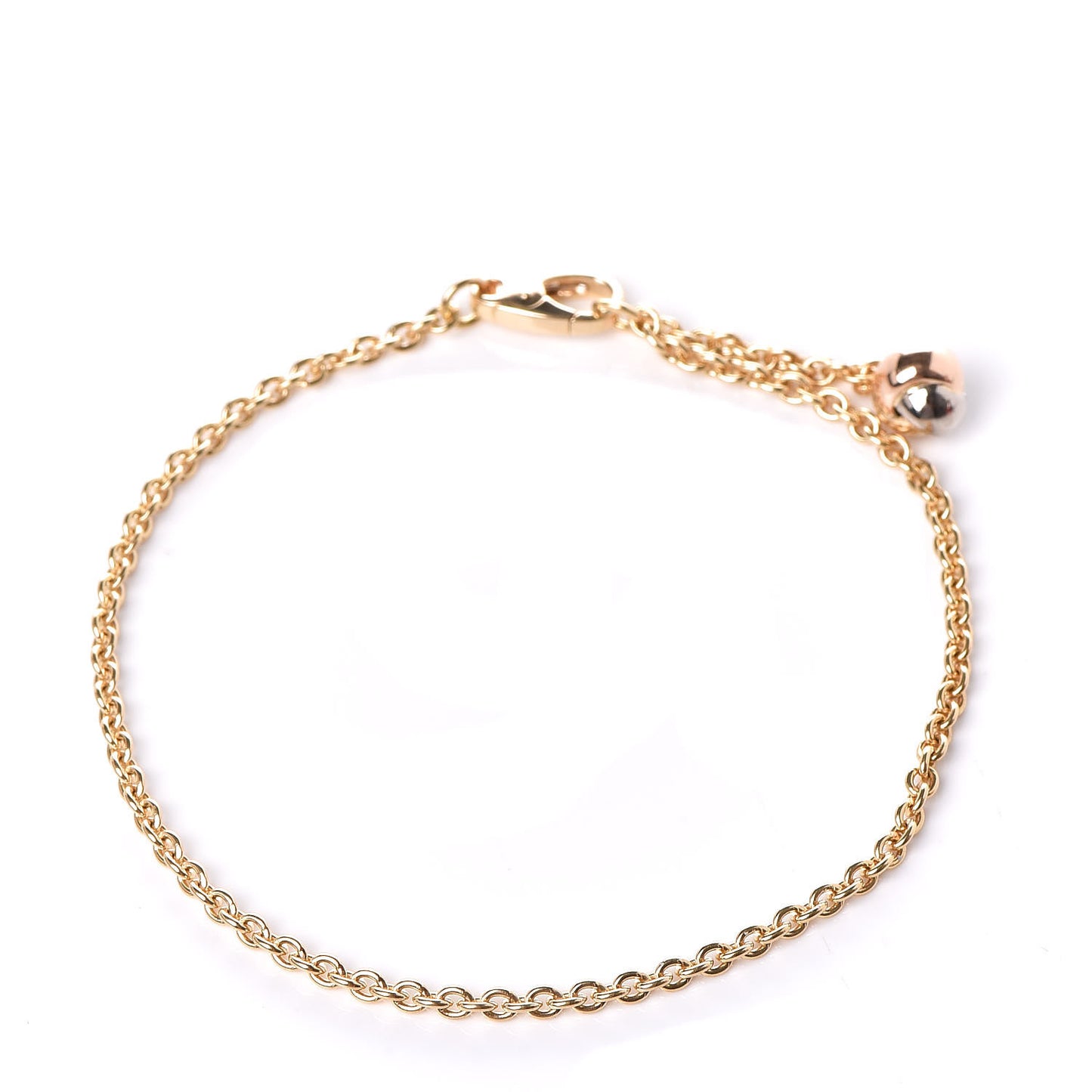 18K Yellow White Pink Gold Trinity Ball Bracelet