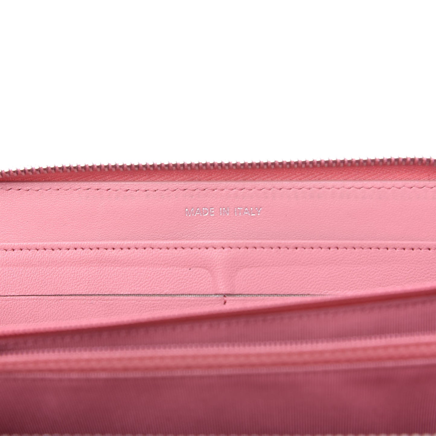 Lambskin Quilted Large Gusset Zip Around Wallet Light Pink
