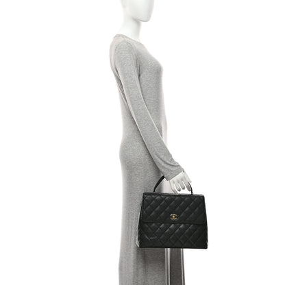 Chanel Caviar Quilted Jumbo Kelly Flap Black 2 of 11