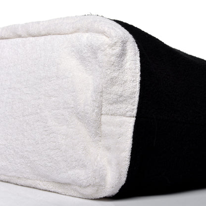 Chanel Terry Cotton CC Beach Tote Towel Set Black White 10 of 10