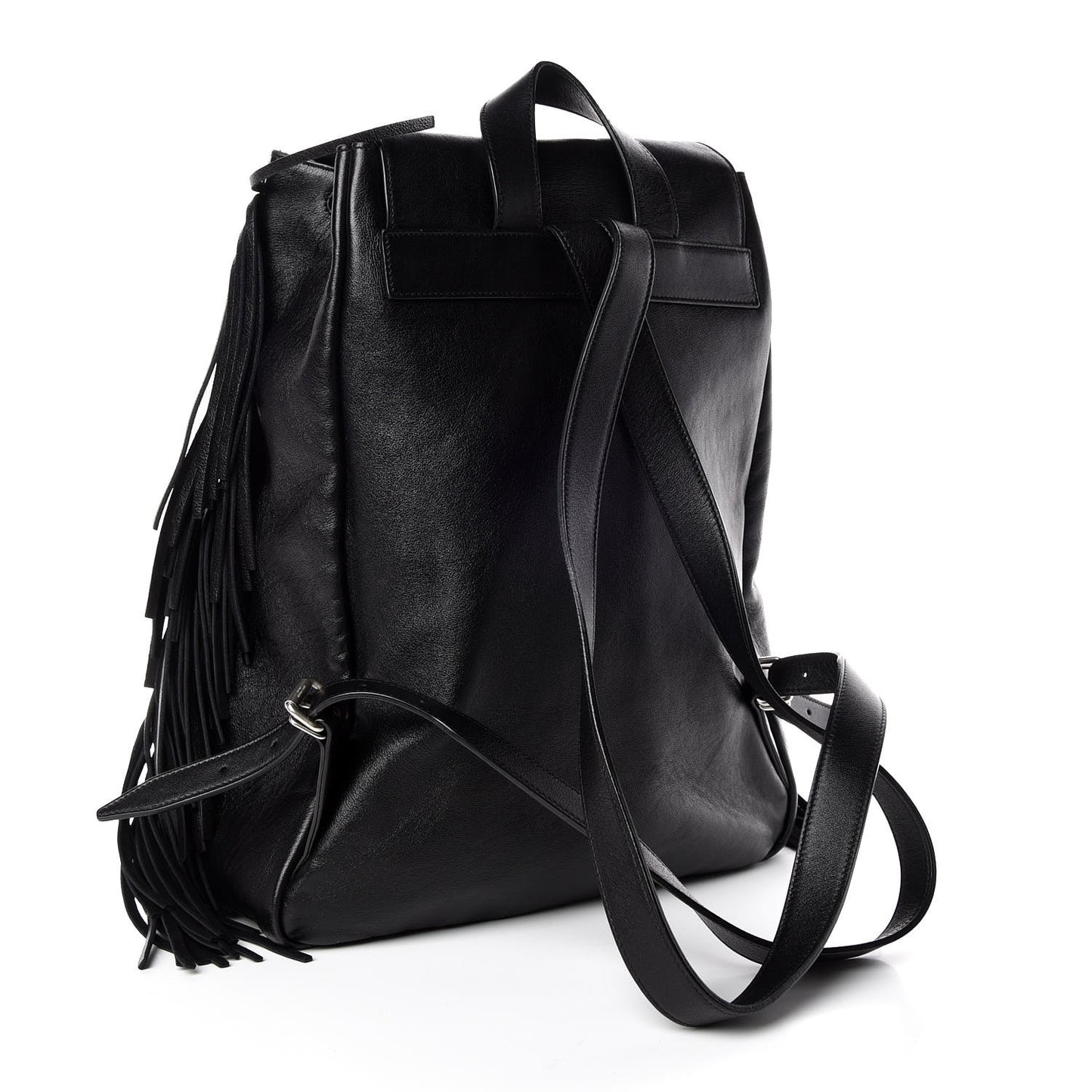 Calfskin Fringe Festival Backpack Black