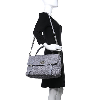 Miu Miu Nappa Matelasse Flap Satchel Nube 2 of 10