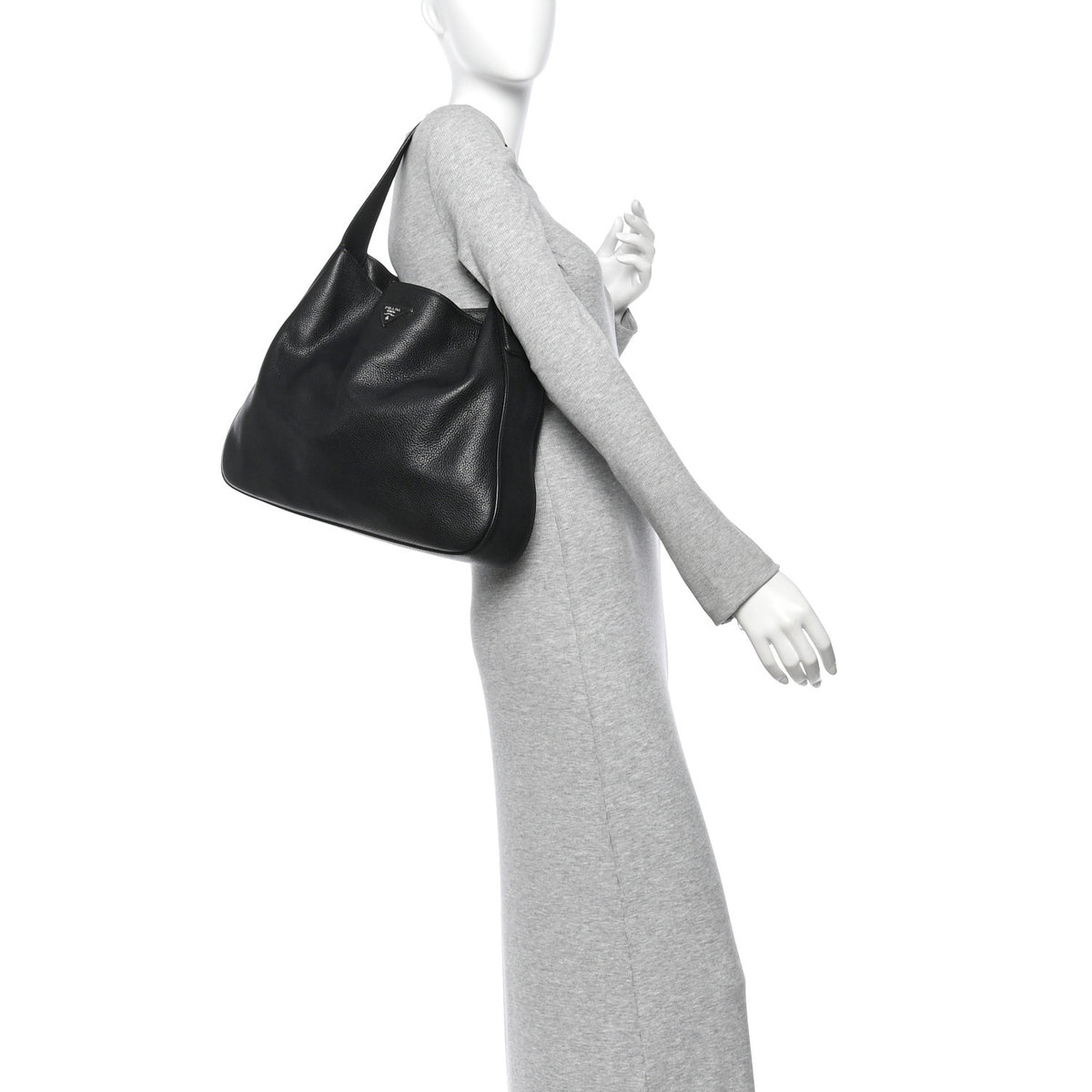 Prada Vitello Daino Hobo Black 2 of 11