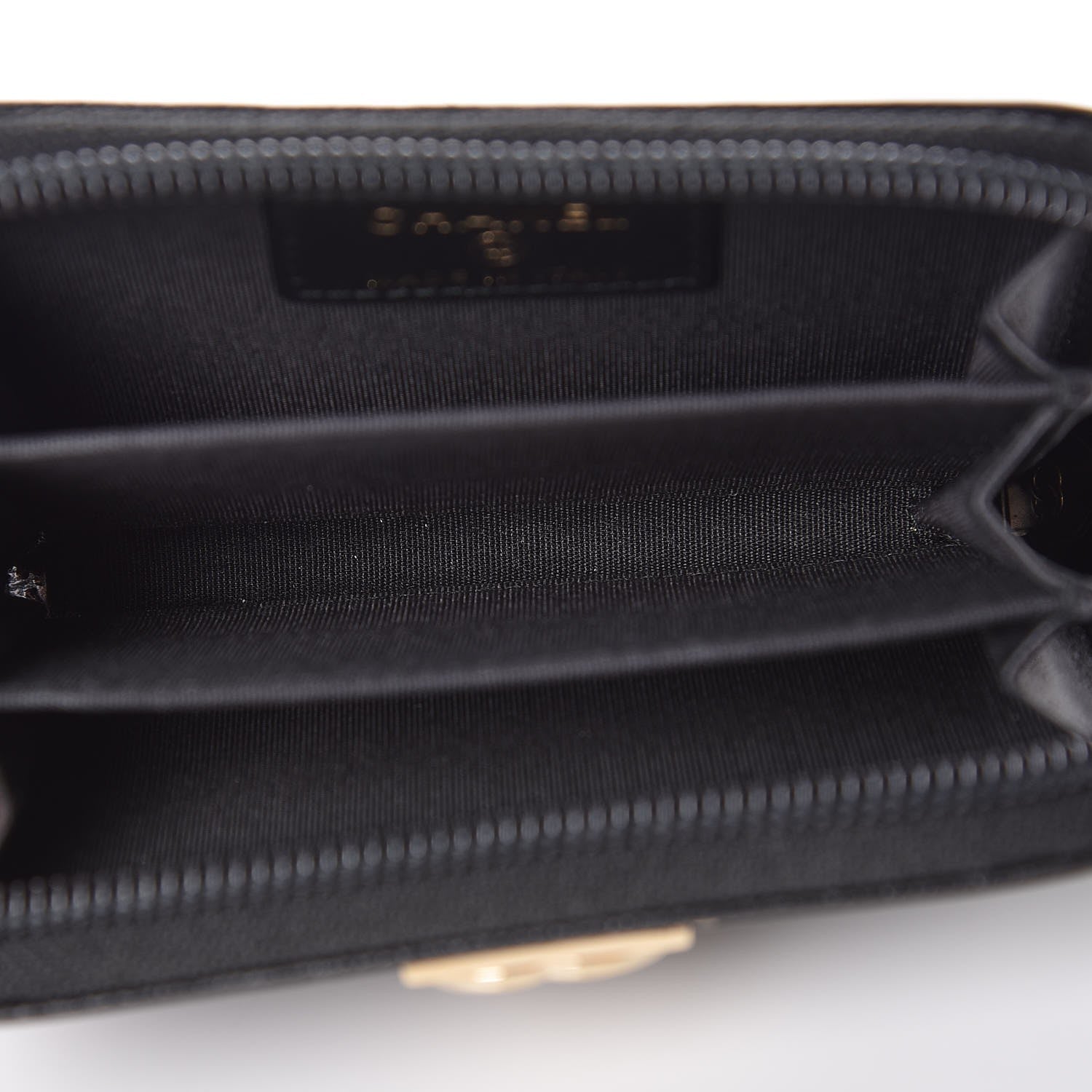 Chanel Caviar Quilted Boy Zip Around Coin Purse Wallet Black 5 of 7