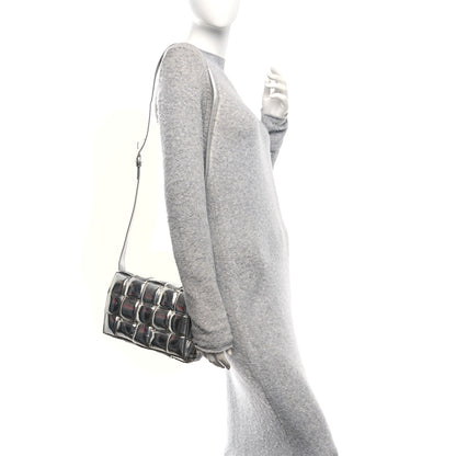 Bottega Veneta Metallic Lambskin Padded Cassette Crossbody Bag Silver 2 of 9