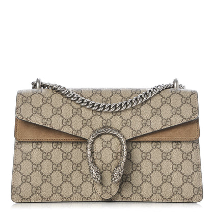 Gucci GG Supreme Monogram Small Dionysus Shoulder Bag Taupe 1 of 9