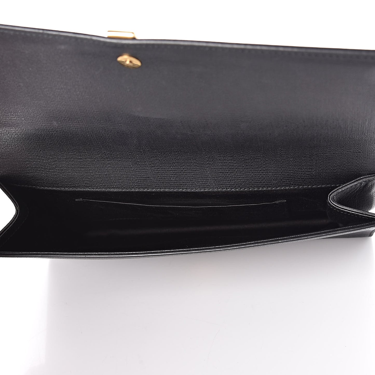 Textured Calfskin Y Ligne Clutch Black