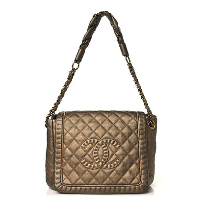 Chanel Metallic Calfskin Quilted Istanbul Accordion Flap Gold 1 of 9