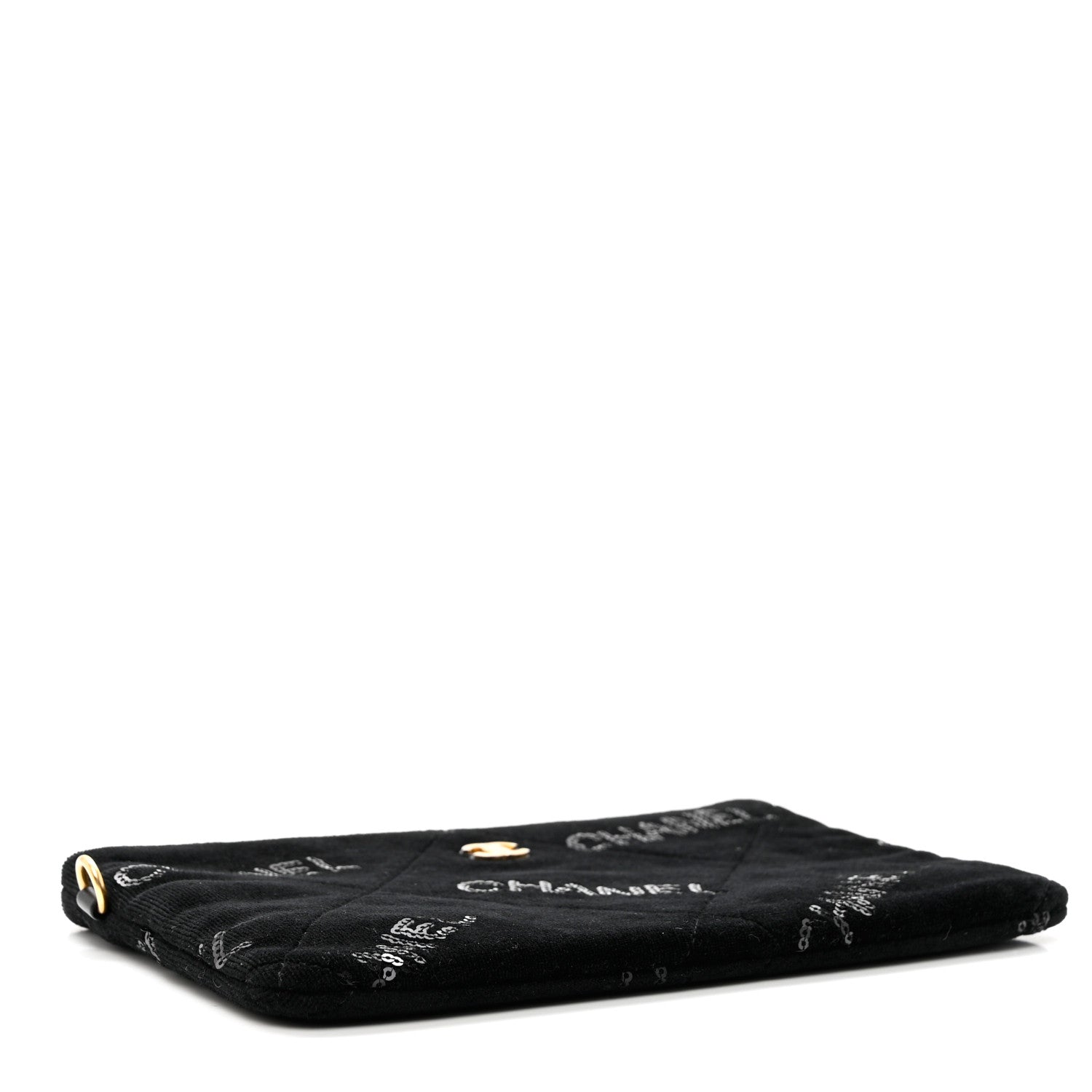 Chanel Velvet Sequin Quilted Chanel 22 Removable Pouch Black 4 of 5