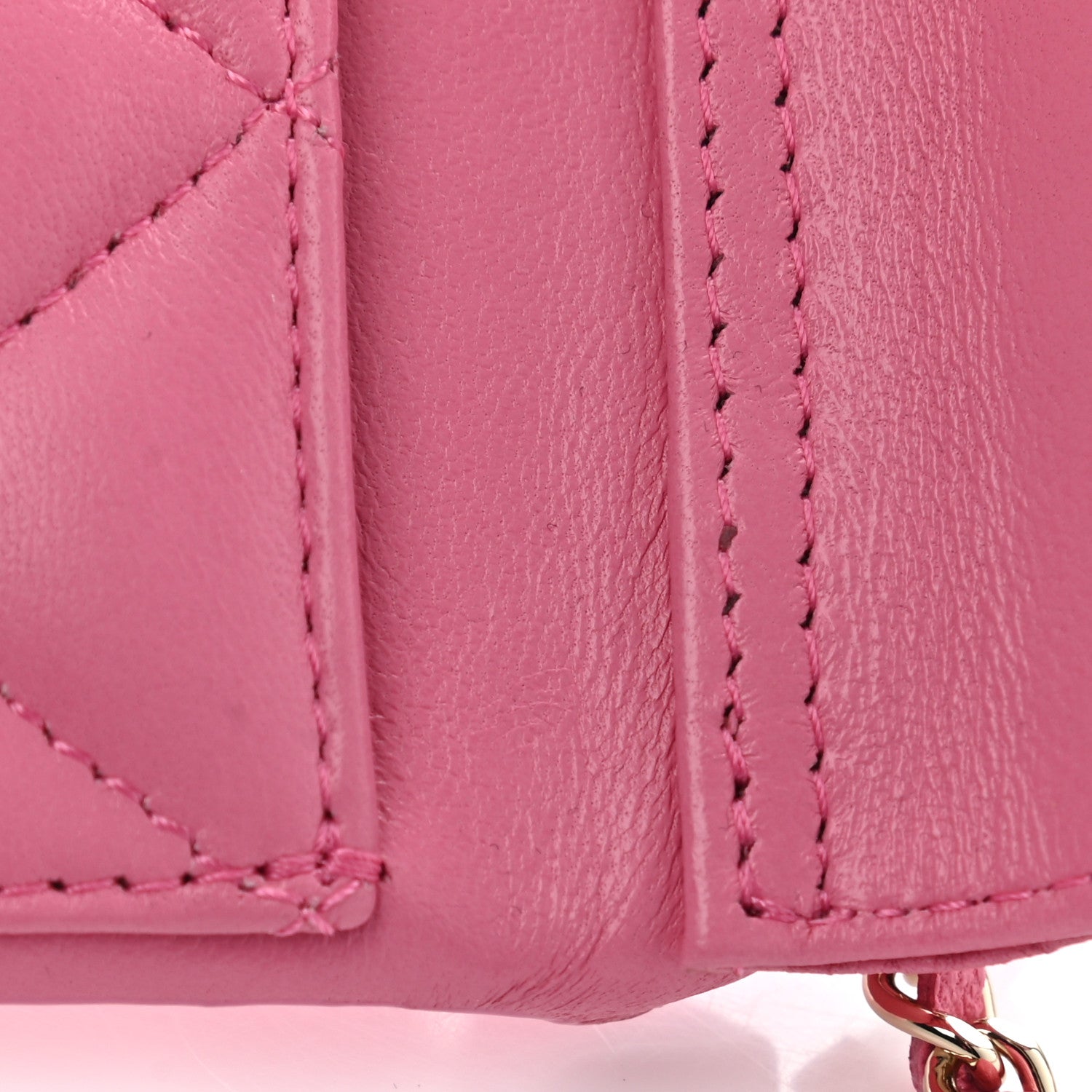 Chanel Lambskin Quilted iPhone XII Case With Chain Pink 9 of 11