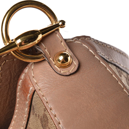 Gucci Monogram Large Jockey Hobo Beige 16 of 19