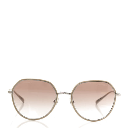 Chanel Round Sunglasses 4251-J Silver Brown 2 of 8