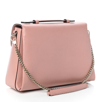 Gucci Dollar Calfskin Medium Interlocking G Top Handle Shoulder Bag Soft Pink 3 of 9