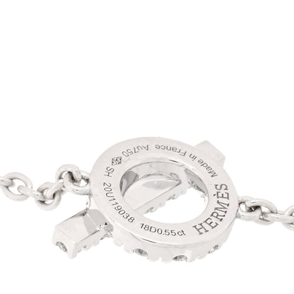 Hermes 18K White Gold Diamond Finesse Bracelet SH 3 of 3