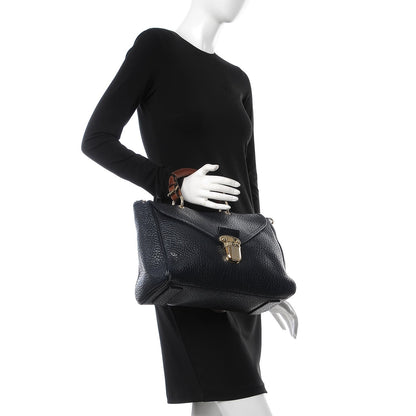 Mulberry Shiny Grain Polly Push Lock Satchel Midnight 2 of 10