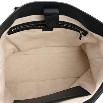 Gucci GG Supreme Monogram Textured Calfskin Web Medium Ophidia Shopping Tote Beige Blue 5 of 13