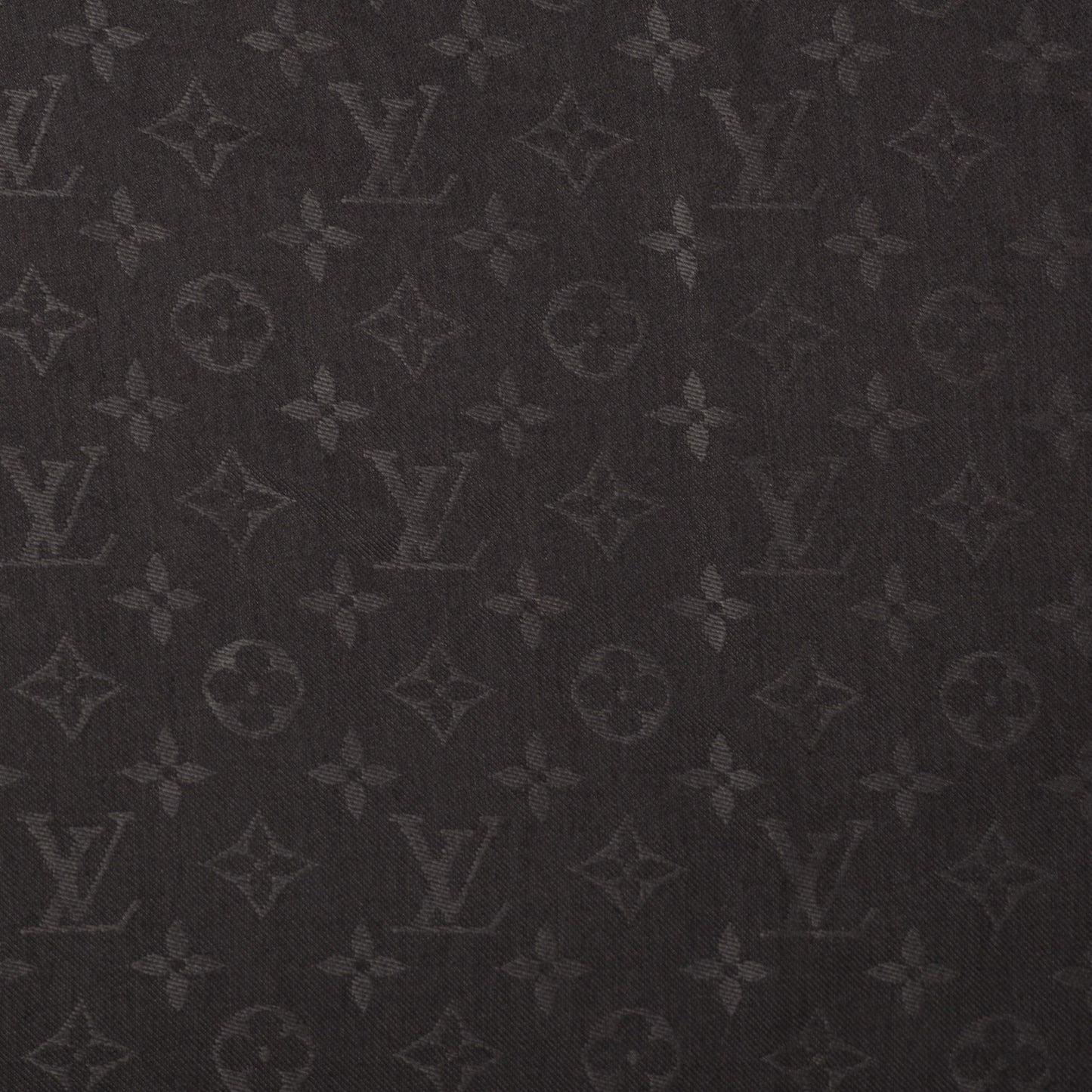 Wool Silk Monogram Shawl Anthracite